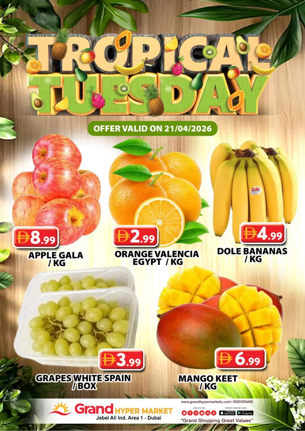 UAE - Abu Dhabi Grand Hyper Market offers in D4D Online. Jebel Ali, Ind Area -Dubai. . Only On 21st April