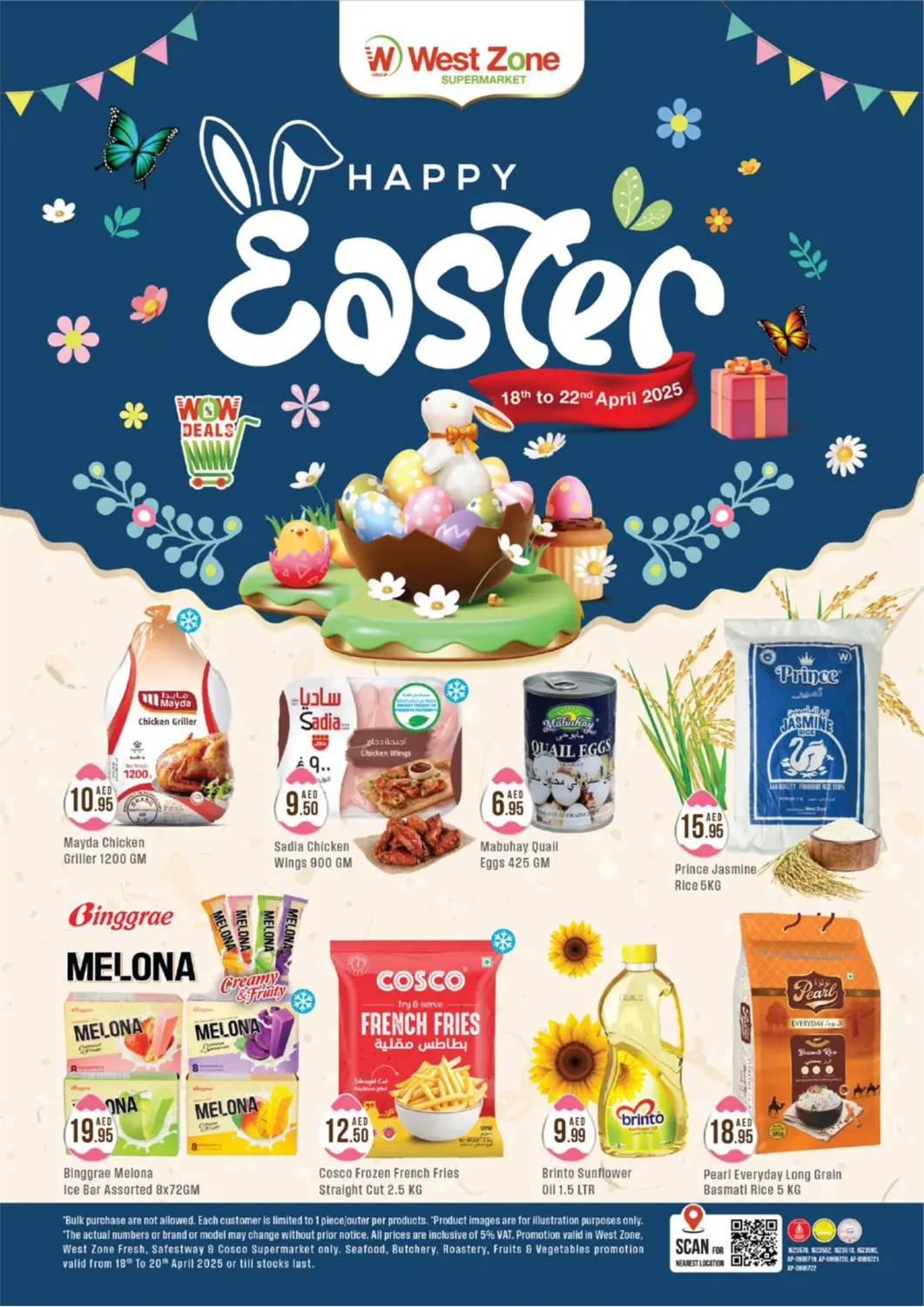UAE - Sharjah / Ajman West Zone Supermarket offers in D4D Online. Happy Easter. . Till 22nd April