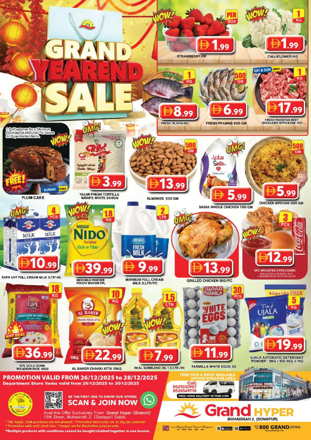 UAE - Dubai Grand Hyper Market offers in D4D Online. Muhaisnah 2 ,Sonapur ,Dubai. . Till 28th December