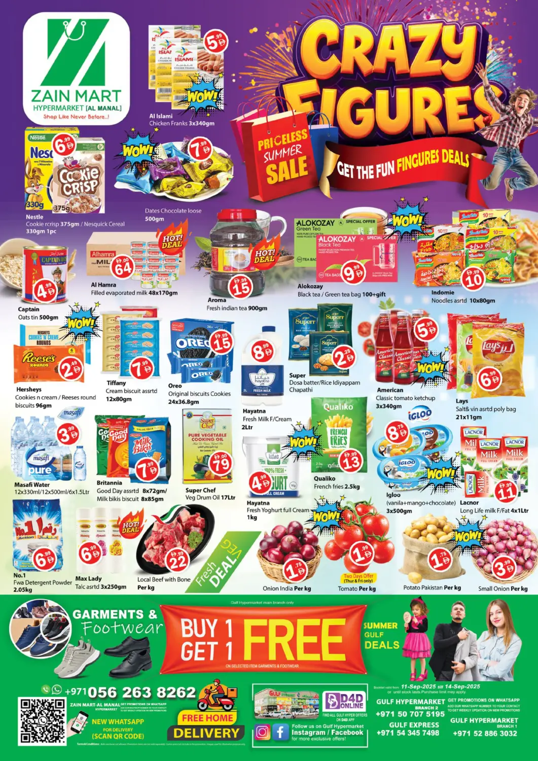 UAE - Ras al Khaimah Zain Mart Supermarket offers in D4D Online. Crazy Figures. . Till 14th September