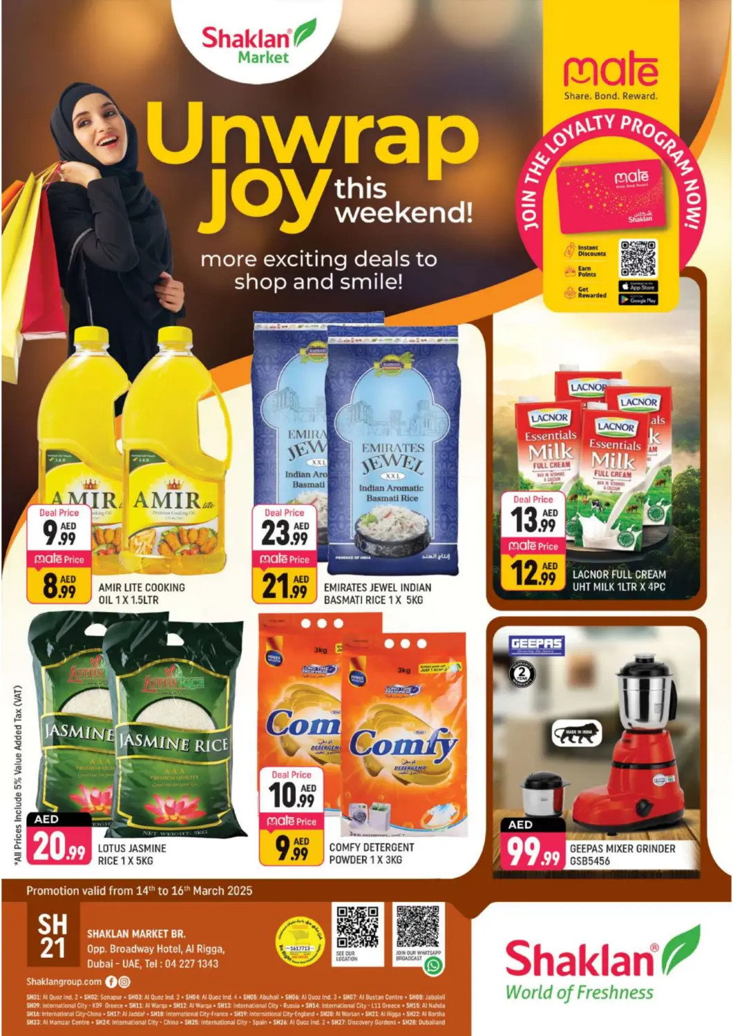 UAE - Dubai Shaklan  offers in D4D Online. Al Rigga - Dubai. . Till 16th March