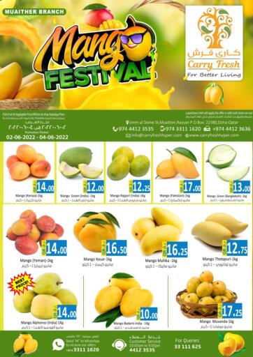 Qatar - Al-Shahaniya Carry Fresh Hypermarket offers in D4D Online. Mango Festival @ Muather. . Till 4th June
