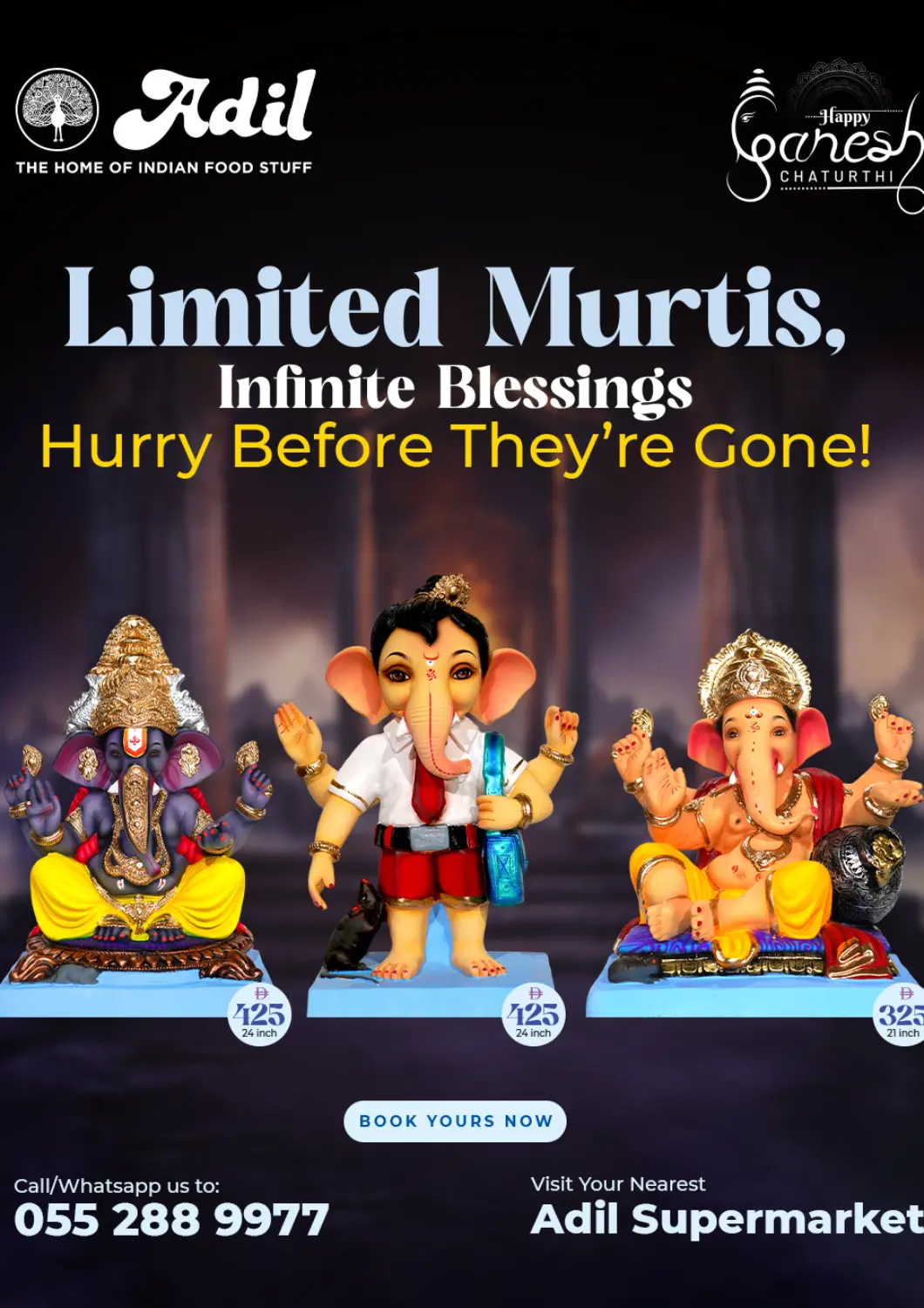 UAE - Dubai Adil Supermarket offers in D4D Online. Limited Murtis, Infinite Blessings Hurry Before They're Gone!. . Till 28th August