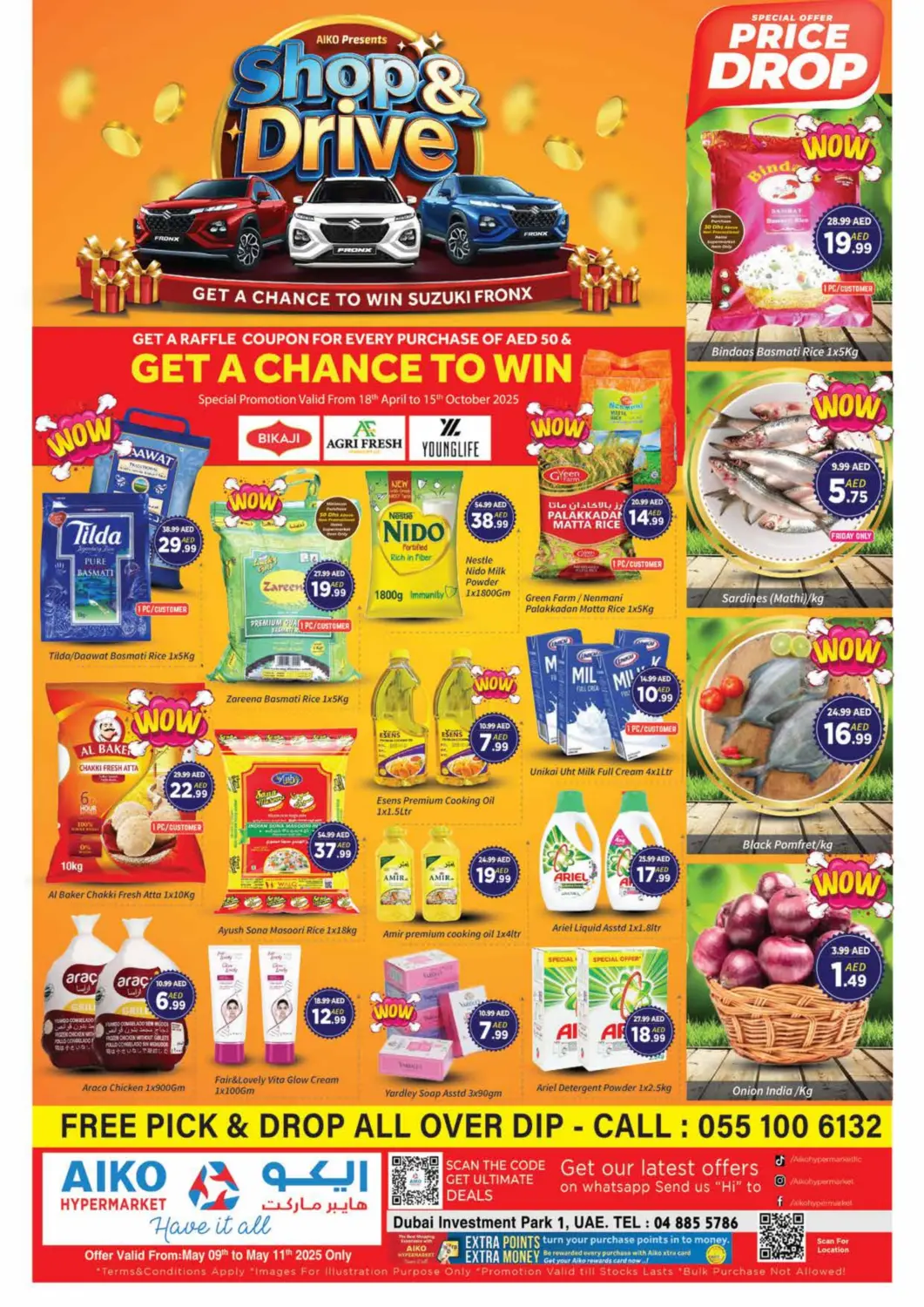 UAE - Dubai AIKO Mall and AIKO Hypermarket offers in D4D Online. Price Drop. . Till 11th May