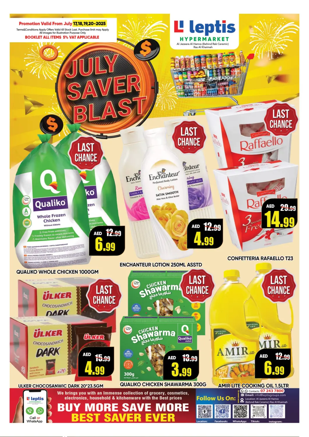 UAE - Ras al Khaimah Leptis Hypermarket  offers in D4D Online. Al jazeera Al Hamrah, Ras Al Khaimah. . Till 20th July