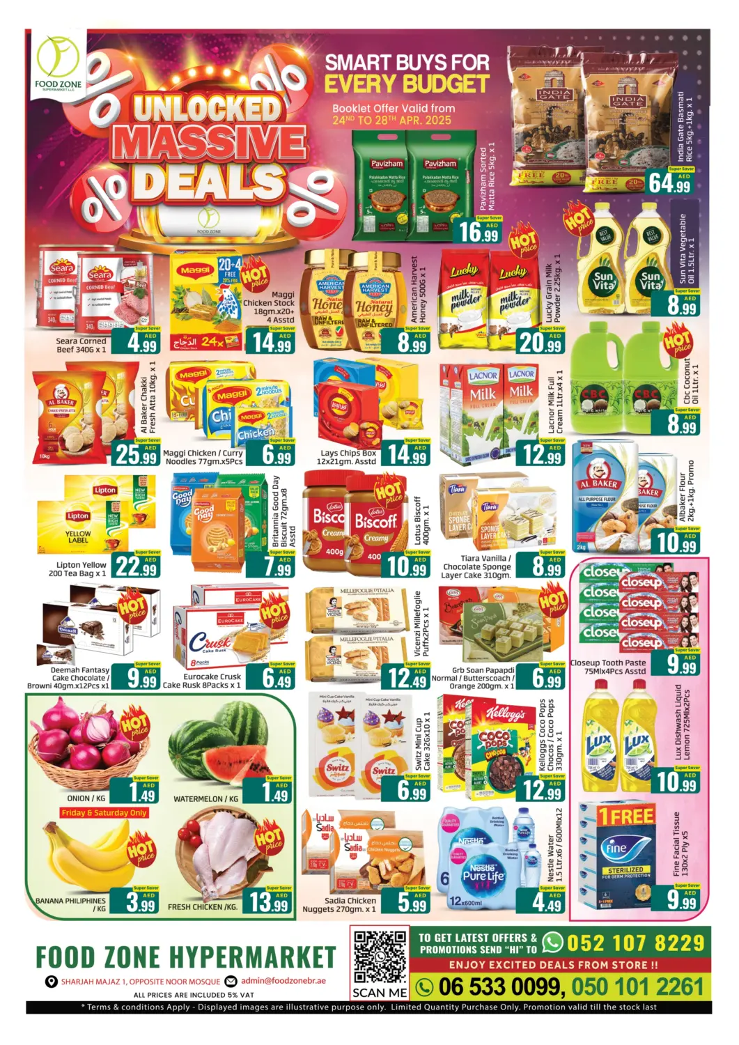 UAE - Sharjah / Ajman FOODZONE HYPERMARKET offers in D4D Online. Unlock Massive Deals. . Till 28th April
