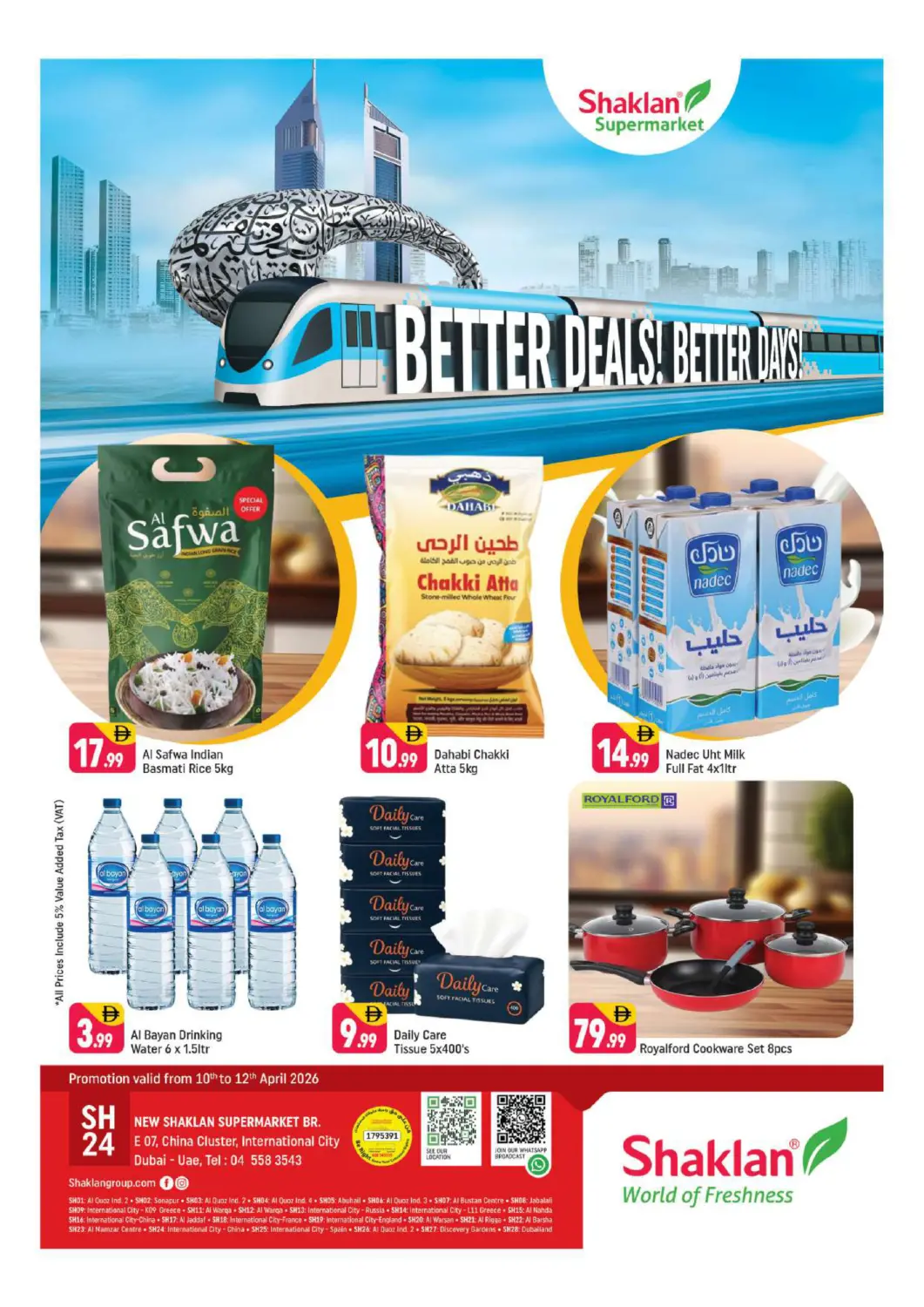 UAE - Dubai Shaklan  offers in D4D Online. China Cluster, IC, Dubai. . Till 12th April