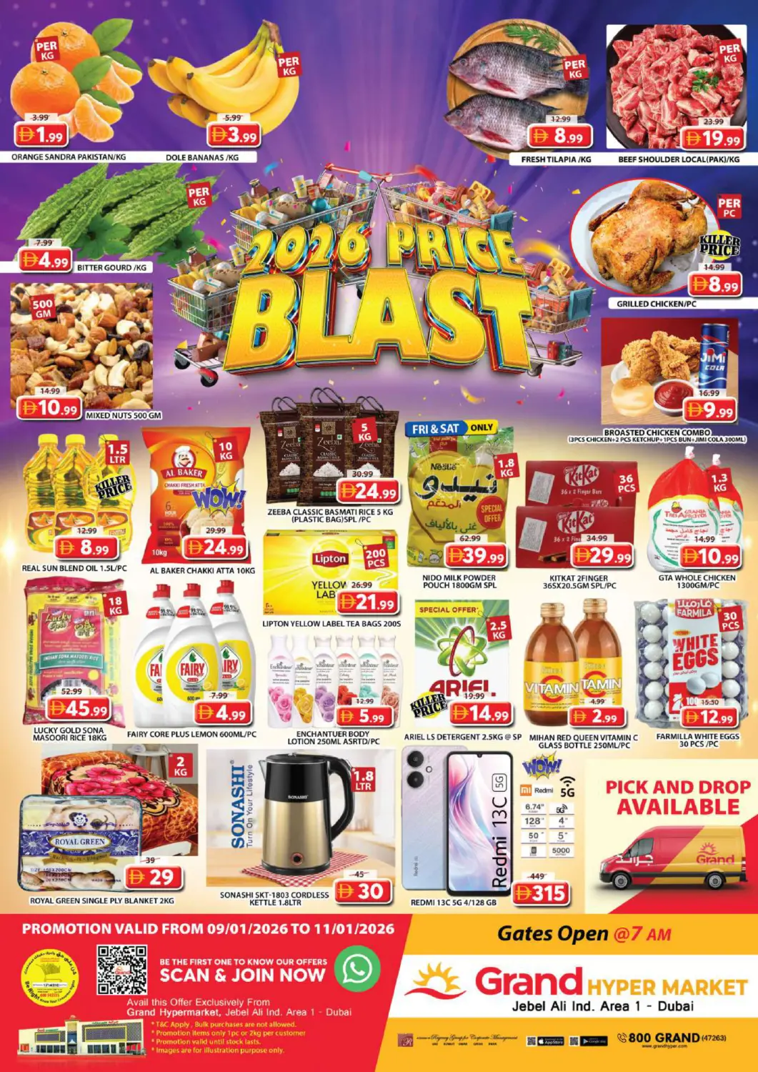 UAE - Dubai Grand Hyper Market offers in D4D Online. Jebel Ali - Dubai. . Till 11th January