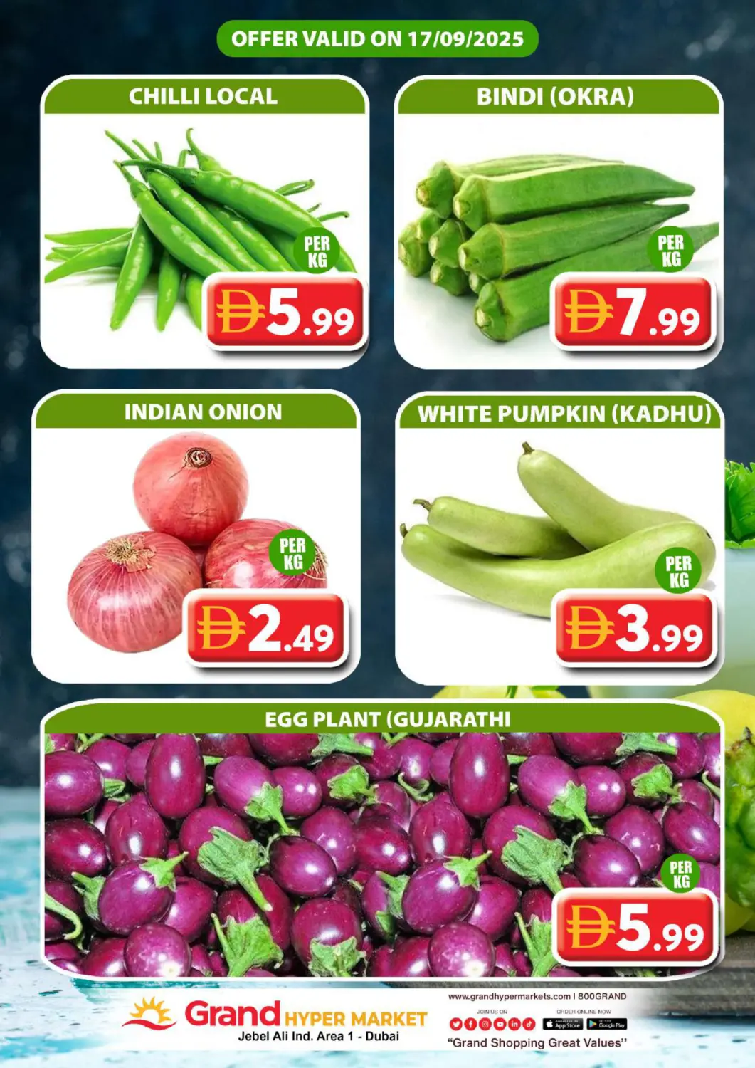 UAE - Dubai Grand Hyper Market offers in D4D Online. Jebel Ali, Ind Area 1,Dubai. . Only On 17th September