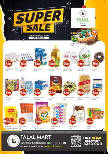 Bahrain Talal Markets offers in D4D Online. Super Sale @ Zallaq. . Till 13th May