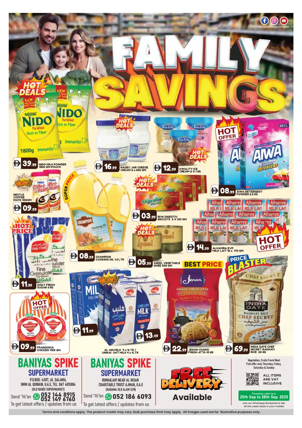 UAE - Sharjah / Ajman Baniyas Spike  offers in D4D Online. BR-1 Ajman. . Till 28th September