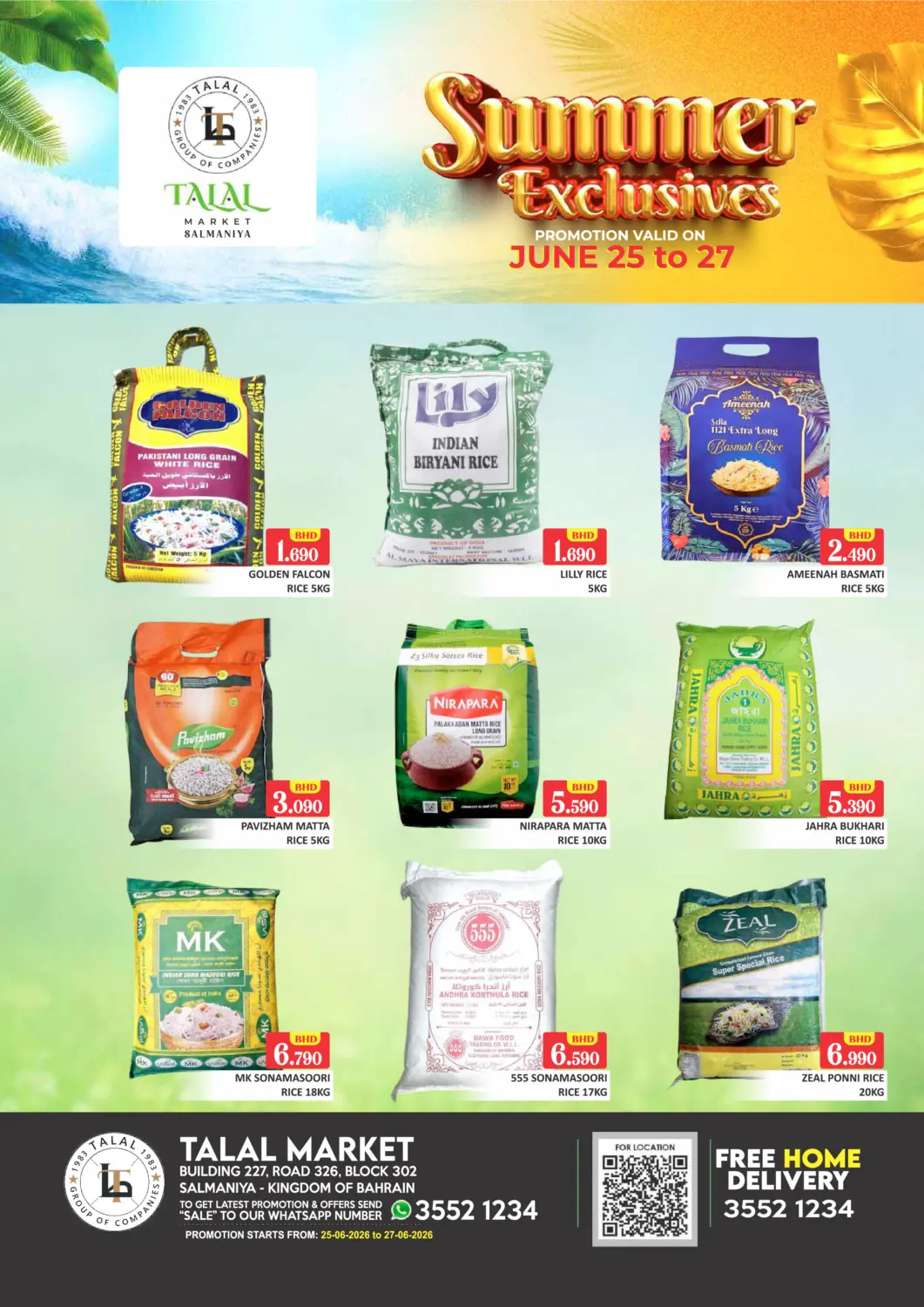 Bahrain Talal Markets offers in D4D Online. Summer Exclusives @ Salmaniya. . Till 27th June