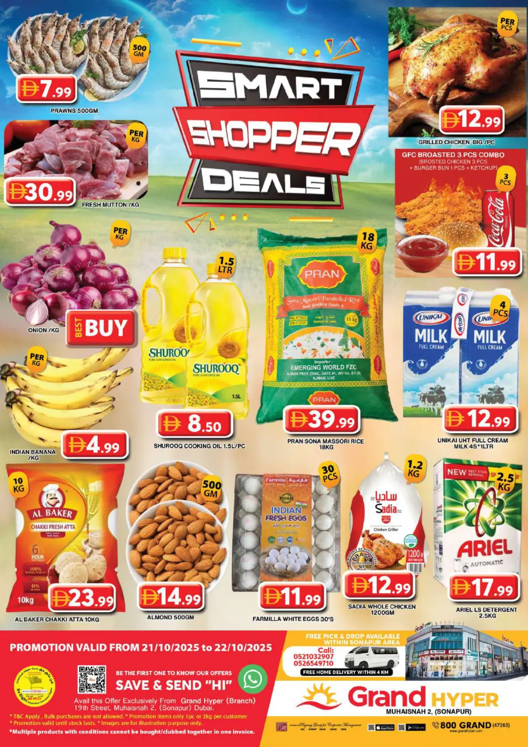 UAE - Dubai Grand Hyper Market offers in D4D Online. Muhaisnah -Sonapur, Dubai. . Till 22nd October