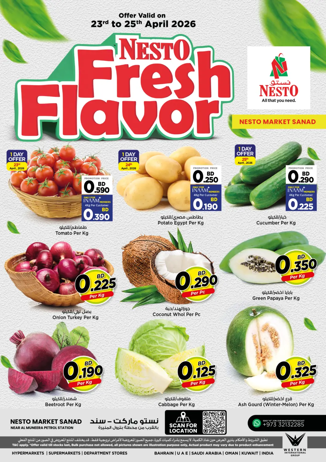 Bahrain NESTO  offers in D4D Online. Fresh Flavor - Sanad. . Till 25th April