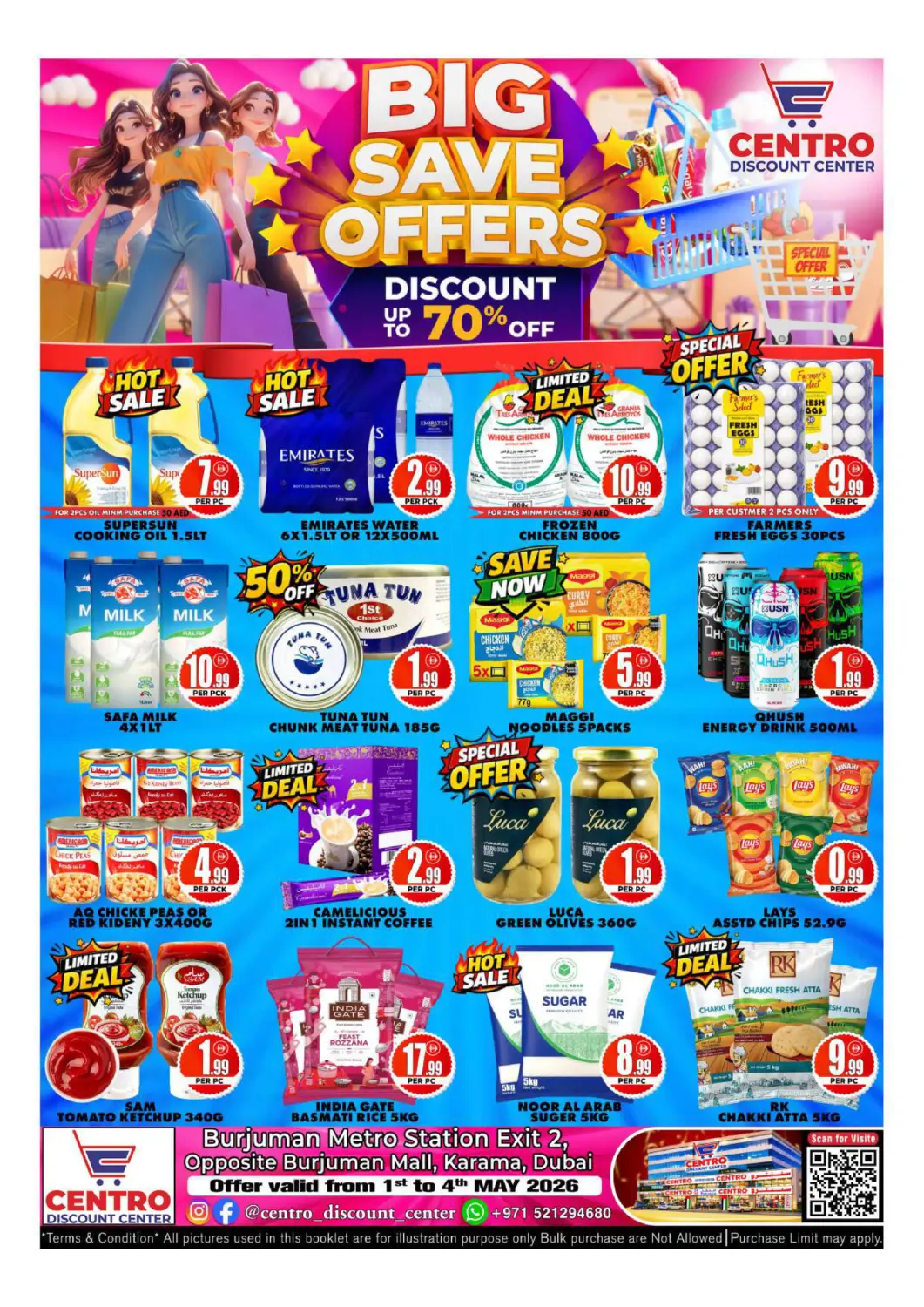 UAE - Dubai Centro Discount Center offers in D4D Online. Big Save Offers. . Till 4th May