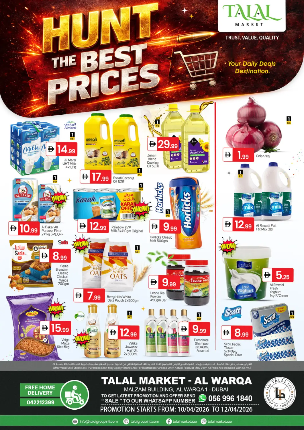 UAE - Dubai TALAL MARKET offers in D4D Online. Al Warqa 1 - Dubai. . Till 12th April