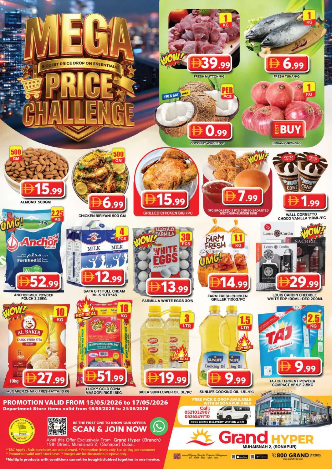 UAE - Dubai Grand Hyper Market offers in D4D Online. Muhaisnah 2, (Sonapur). . Till 17th May