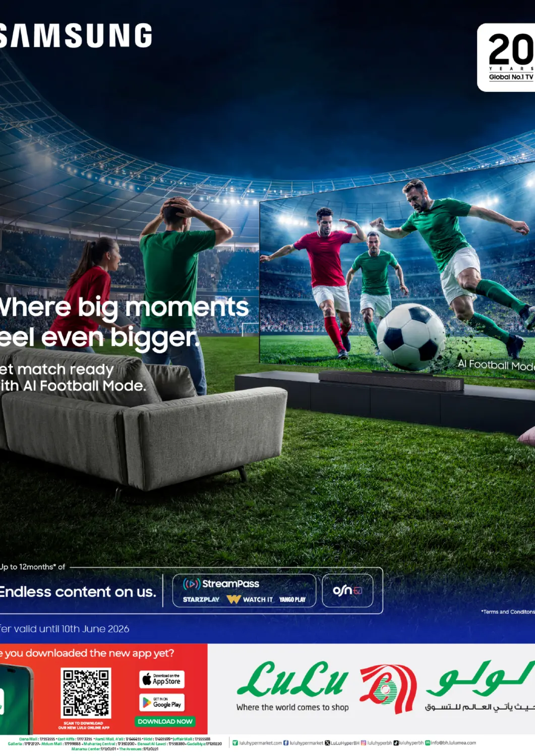 Bahrain LuLu Hypermarket offers in D4D Online. Samsung VD_WC Campaign. . Till 10th June