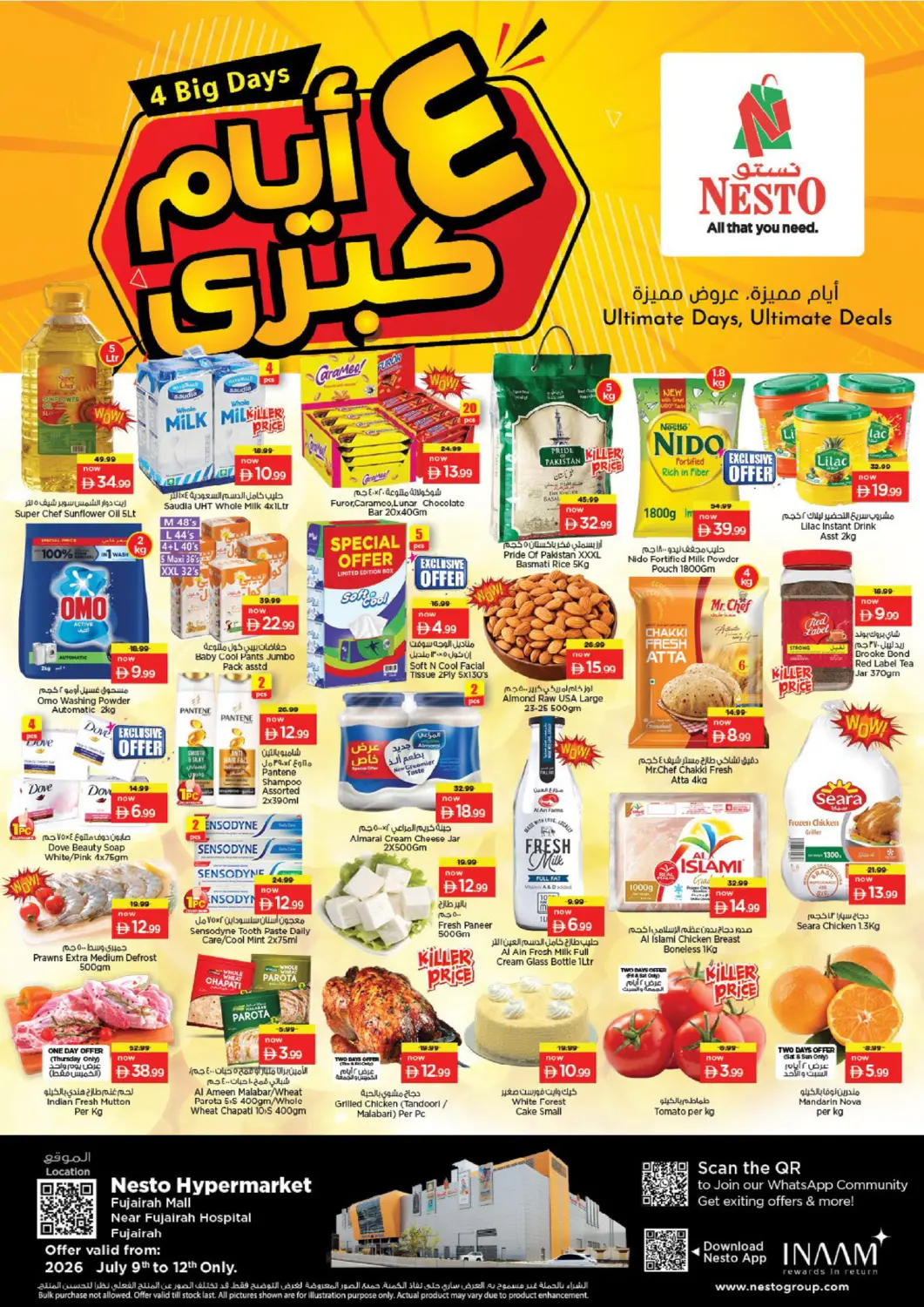 UAE - Fujairah Nesto Hypermarket offers in D4D Online. Fujaira Mall, Fujairah. . Till 12th July
