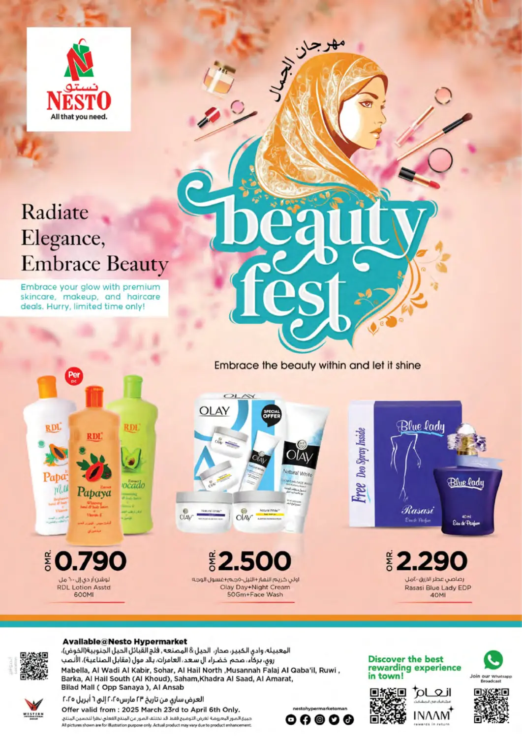 Oman - Salalah Nesto Hyper Market   offers in D4D Online. Beauty Fest. . Till 6th April