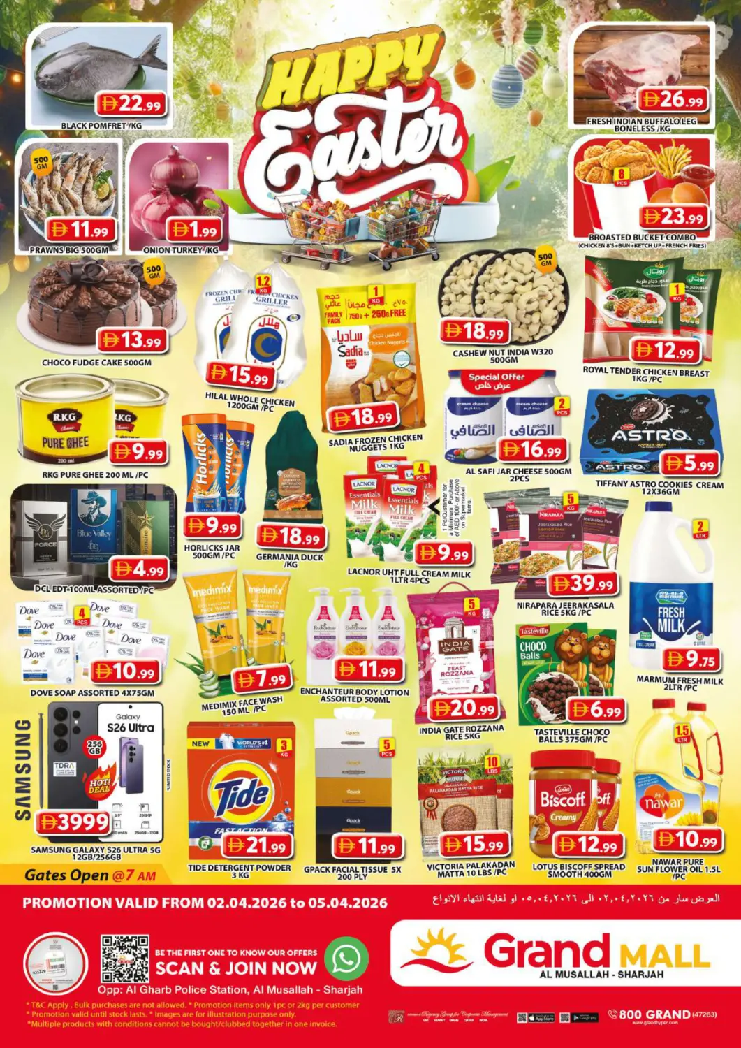 UAE - Sharjah / Ajman Grand Hyper Market offers in D4D Online. Al Musallah , Sharjah. . Till 5th April