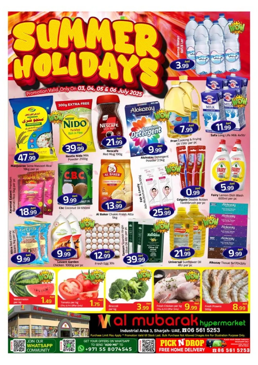 UAE - Sharjah / Ajman Mubarak Hypermarket Sharjah offers in D4D Online. Summer Holidays. . Till 6th July