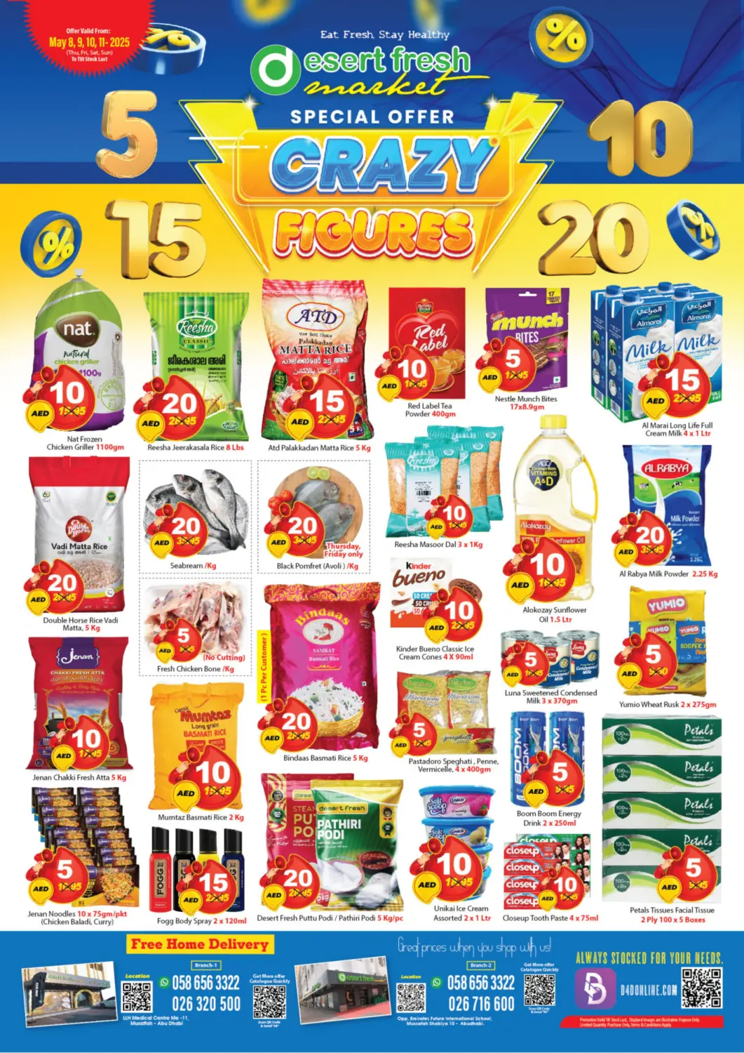 UAE - Abu Dhabi DESERT FRESH MARKET  offers in D4D Online. Crazy Figures. . Till 11th May