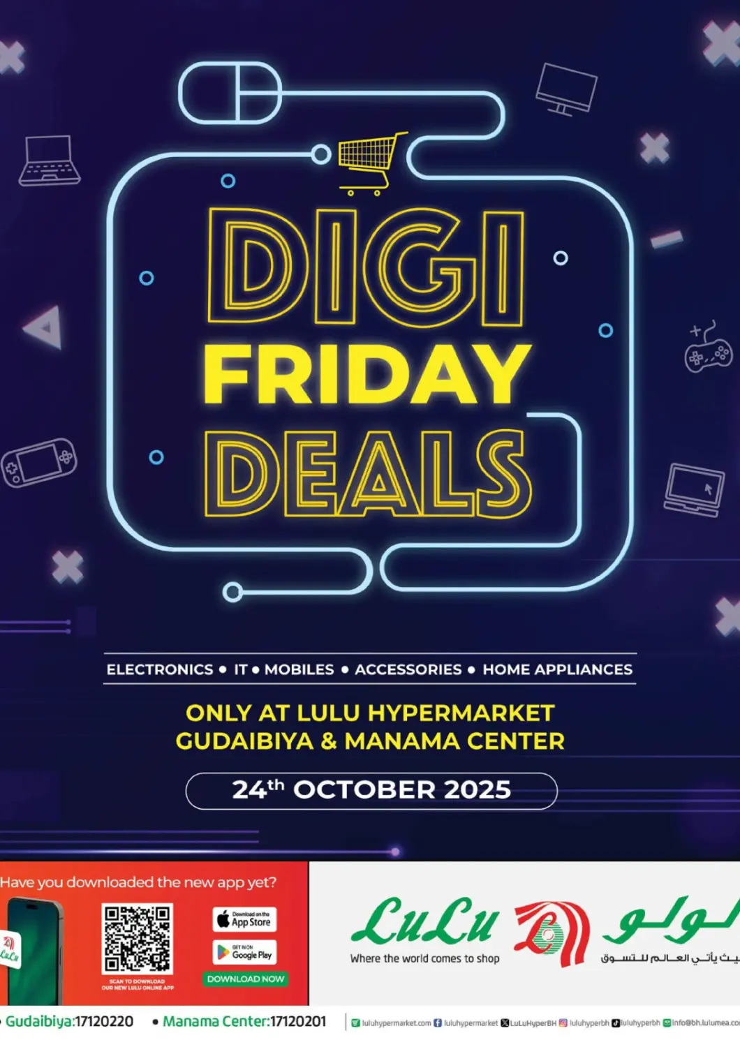 Bahrain LuLu Hypermarket offers in D4D Online. Digi Friday Deals. . Only On 24th October