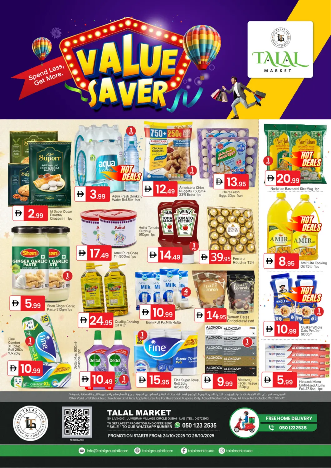 UAE - Dubai TALAL MARKET offers in D4D Online. Jumeirah Village Circle, Dubai. . Till 26th October