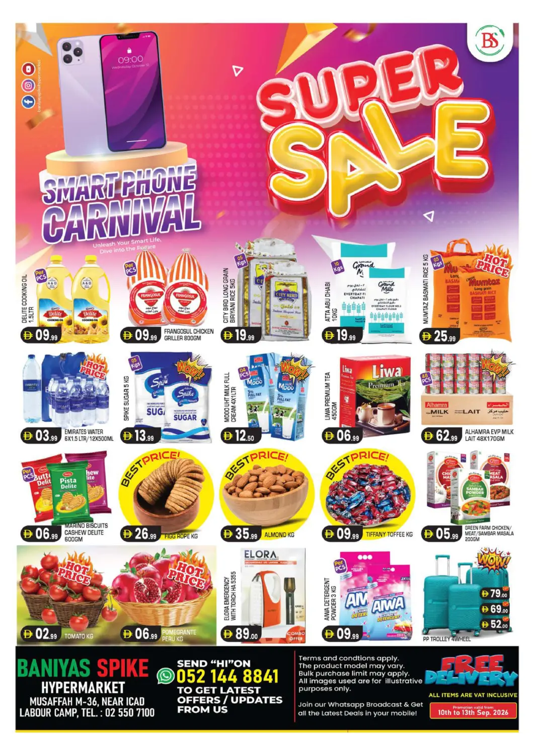UAE - Abu Dhabi Baniyas Spike  offers in D4D Online. Musaffah M-36 ,I CAD- Abu Dhabi. . Till 13th September