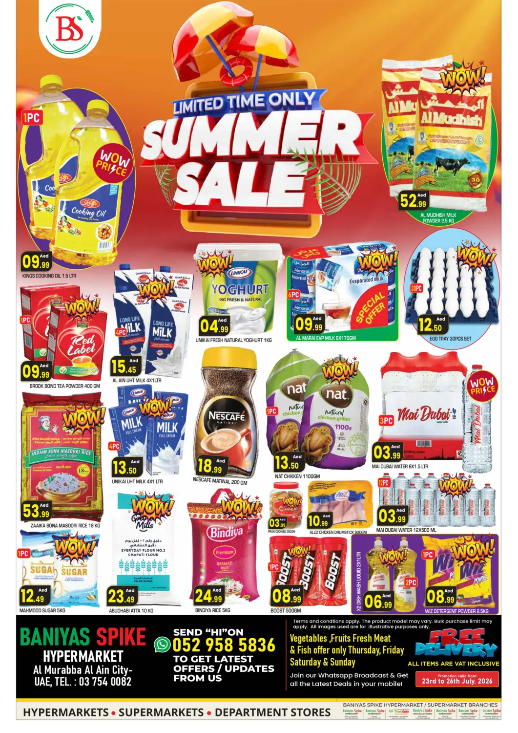 UAE - Al Ain Baniyas Spike  offers in D4D Online. Al Murabba, Al Ain City. . Till 26th July