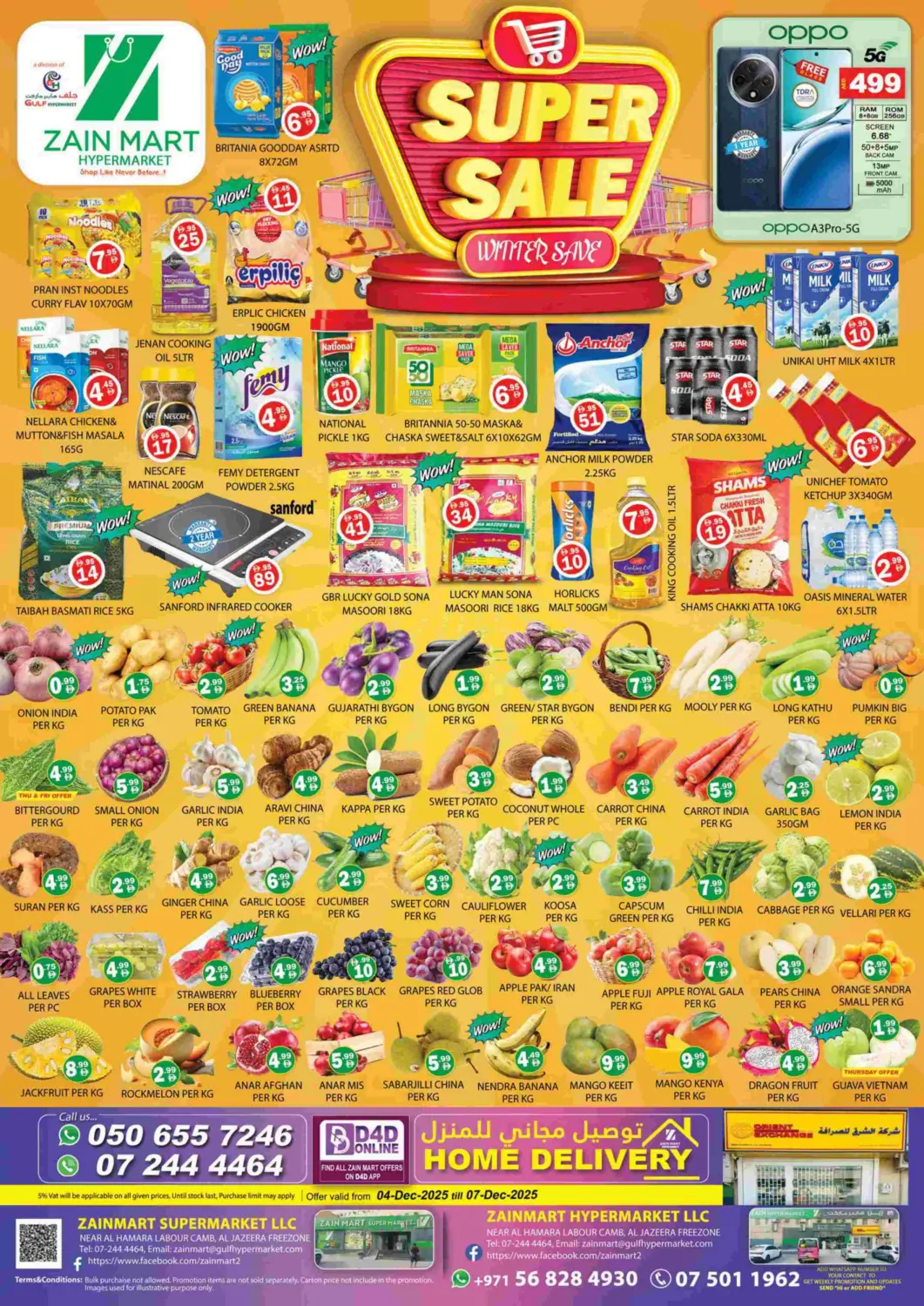 UAE - Ras al Khaimah Zain Mart Supermarket offers in D4D Online. Super Sale. . Till 7th December