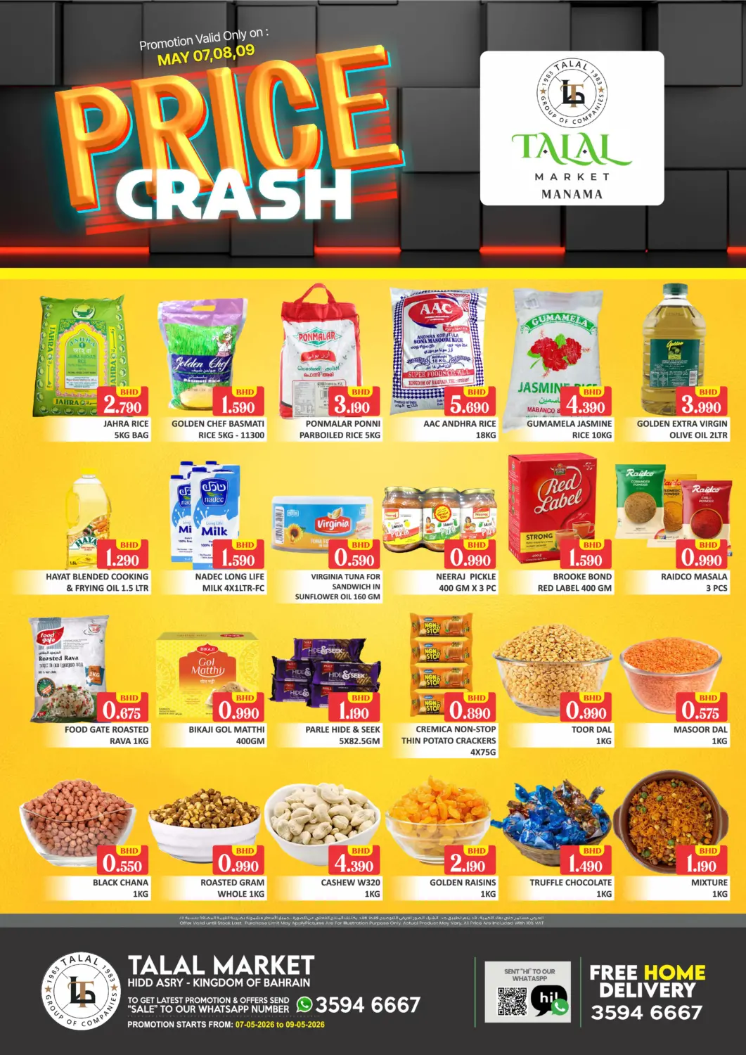 Bahrain Talal Markets offers in D4D Online. Price Crash - Hidd Asry. . TIll 9th May