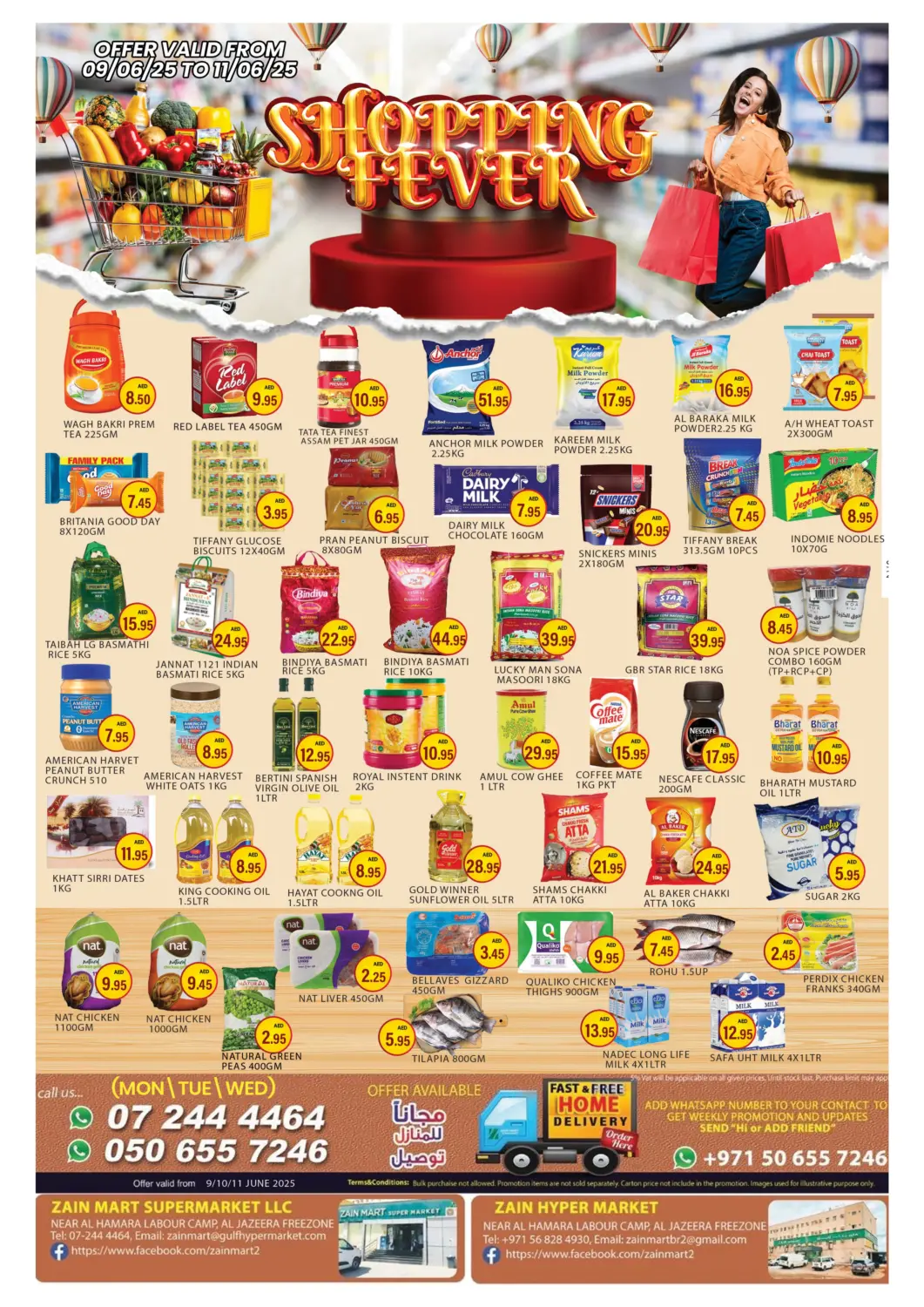 UAE - Ras al Khaimah Zain Mart Supermarket offers in D4D Online. Shopping Fever. . Till 11th June
