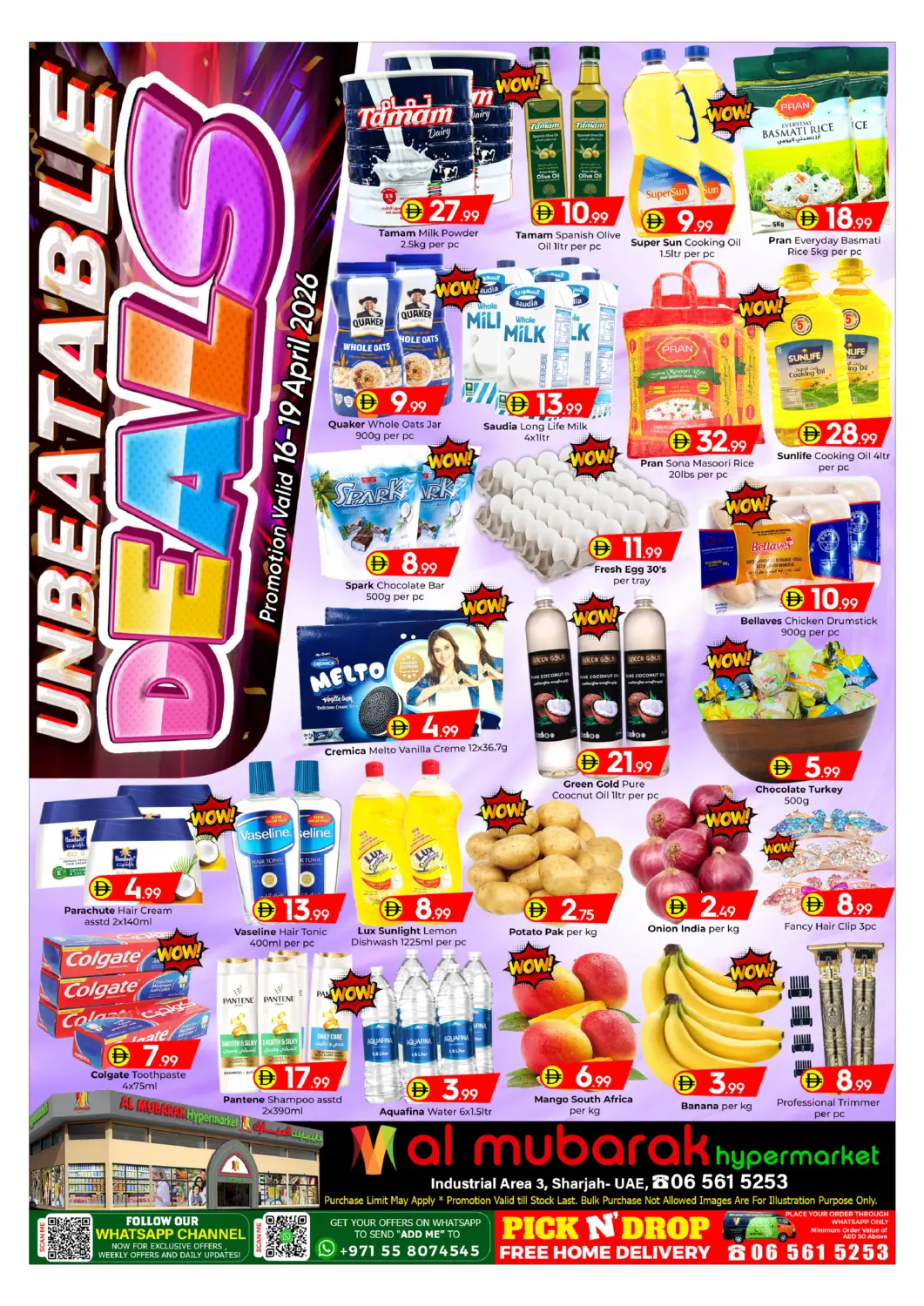 UAE - Sharjah / Ajman Mubarak Hypermarket Sharjah offers in D4D Online. Unbeatable Deals. . Till 19th April