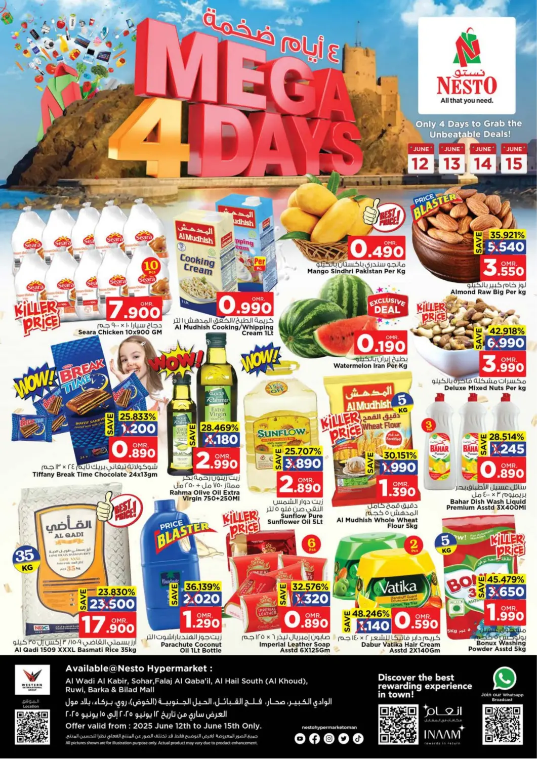 Oman - Muscat Nesto Hyper Market   offers in D4D Online. Mega 4 Days. . Till 15th June