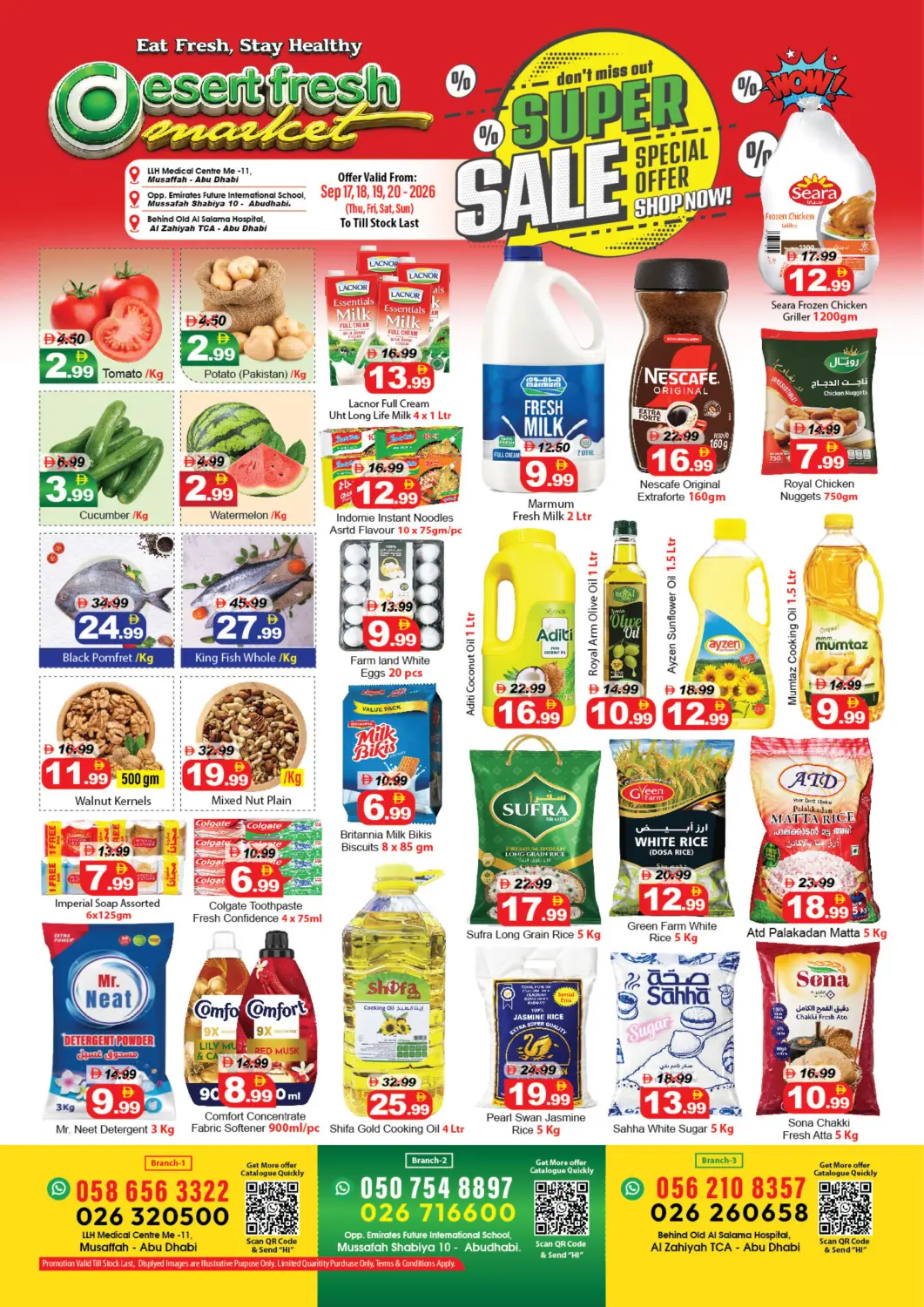 UAE - Abu Dhabi DESERT FRESH MARKET  offers in D4D Online. Mussaffa 11 - Abudhabi. . Till 20th September