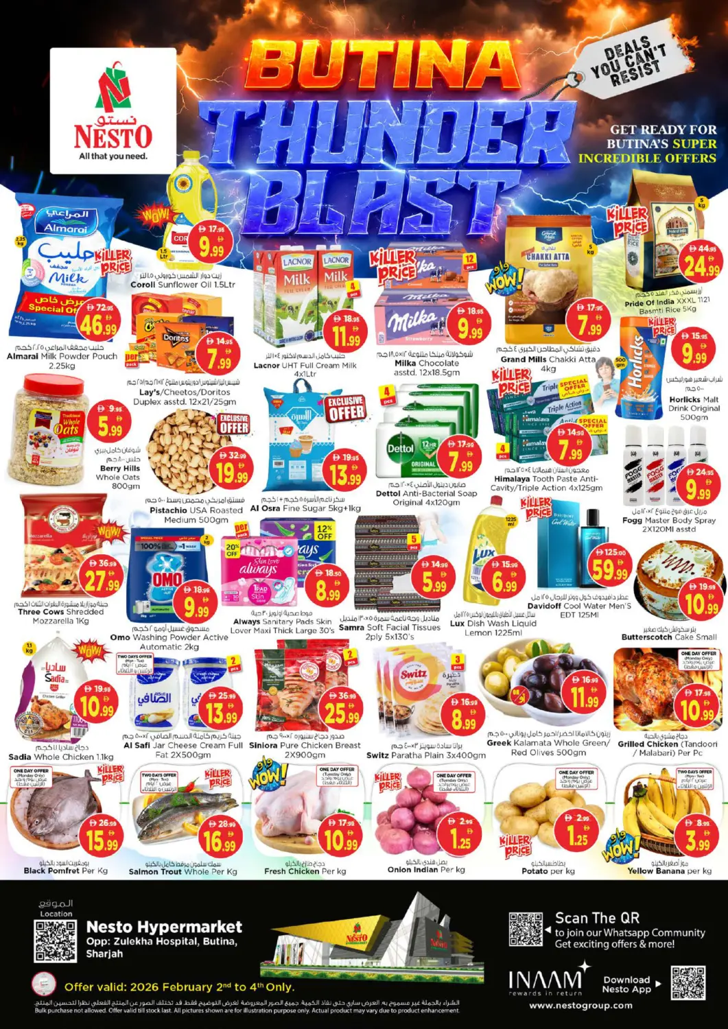 UAE - Sharjah / Ajman Nesto Hypermarket offers in D4D Online. Butina, Sharjah. . Till 4th February