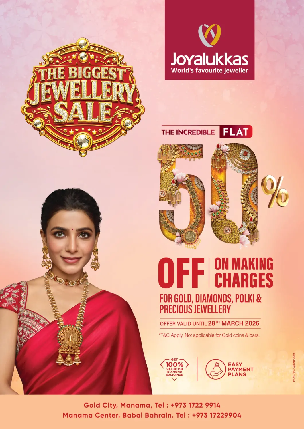 Bahrain Joyalukkas offers in D4D Online. The Biggest Jewellery Sale. . Till 2nd March