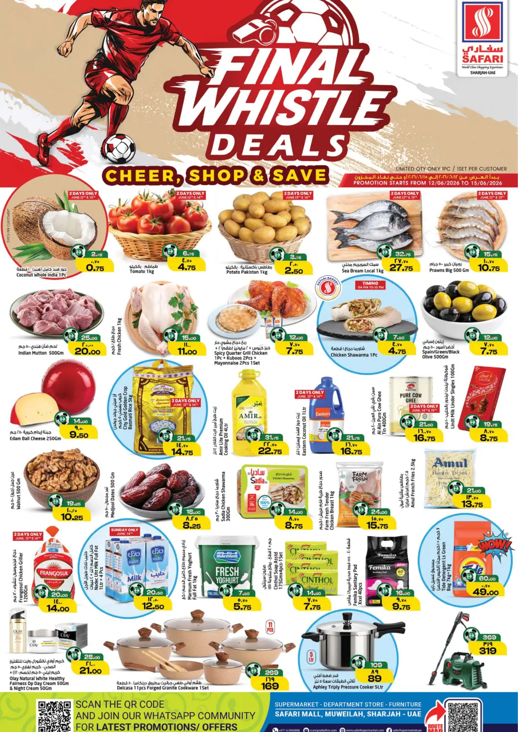 UAE - Sharjah / Ajman Safari Hypermarket offers in D4D Online. Final Whistle Deals. . Till 15th June