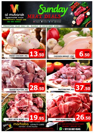 UAE - Sharjah / Ajman Al Mubarak Hypermarket Sharjah offers in D4D Online. Sunday Meat Deals. . Only On 12th December