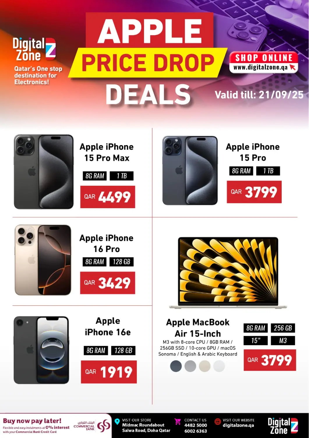 Qatar - Al Shamal Digital Zone Trading offers in D4D Online. Apple price Drop Deals. . Till 21st September