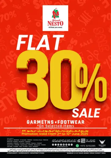 NESTO - Flat 30% Sale in Bahrain Flat 30% Sale