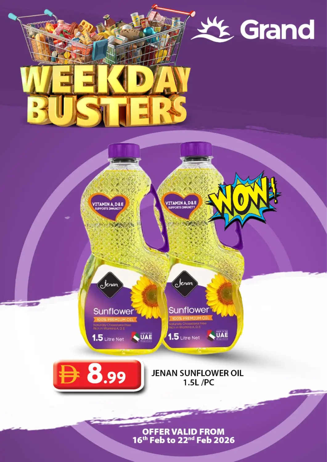 UAE - Dubai Grand Hyper Market offers in D4D Online. Weekday Busters. . Till 22nd February