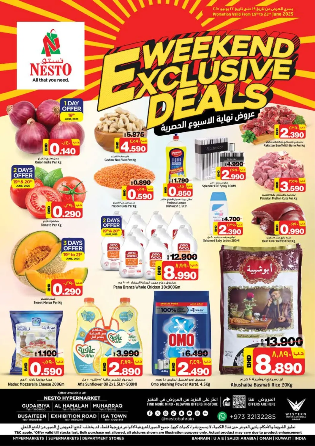 Bahrain NESTO  offers in D4D Online. Weekend Exclusive Deals. . Till 22nd June