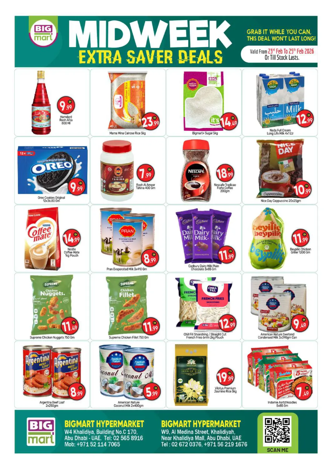 UAE - Abu Dhabi BIGmart offers in D4D Online. W4 Khalidiya,W9 Khalidiya-Abu Dhabi. . Till 25th February