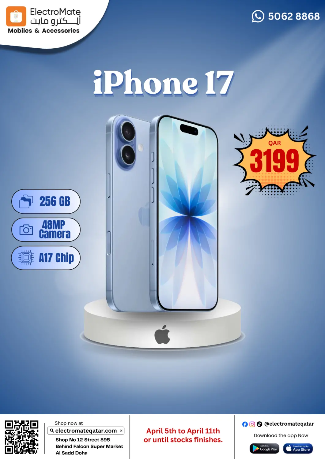 Qatar - Al Wakra  ELECTROMATE QA TRADING offers in D4D Online. April Kick Off Offers. . Till 11th April