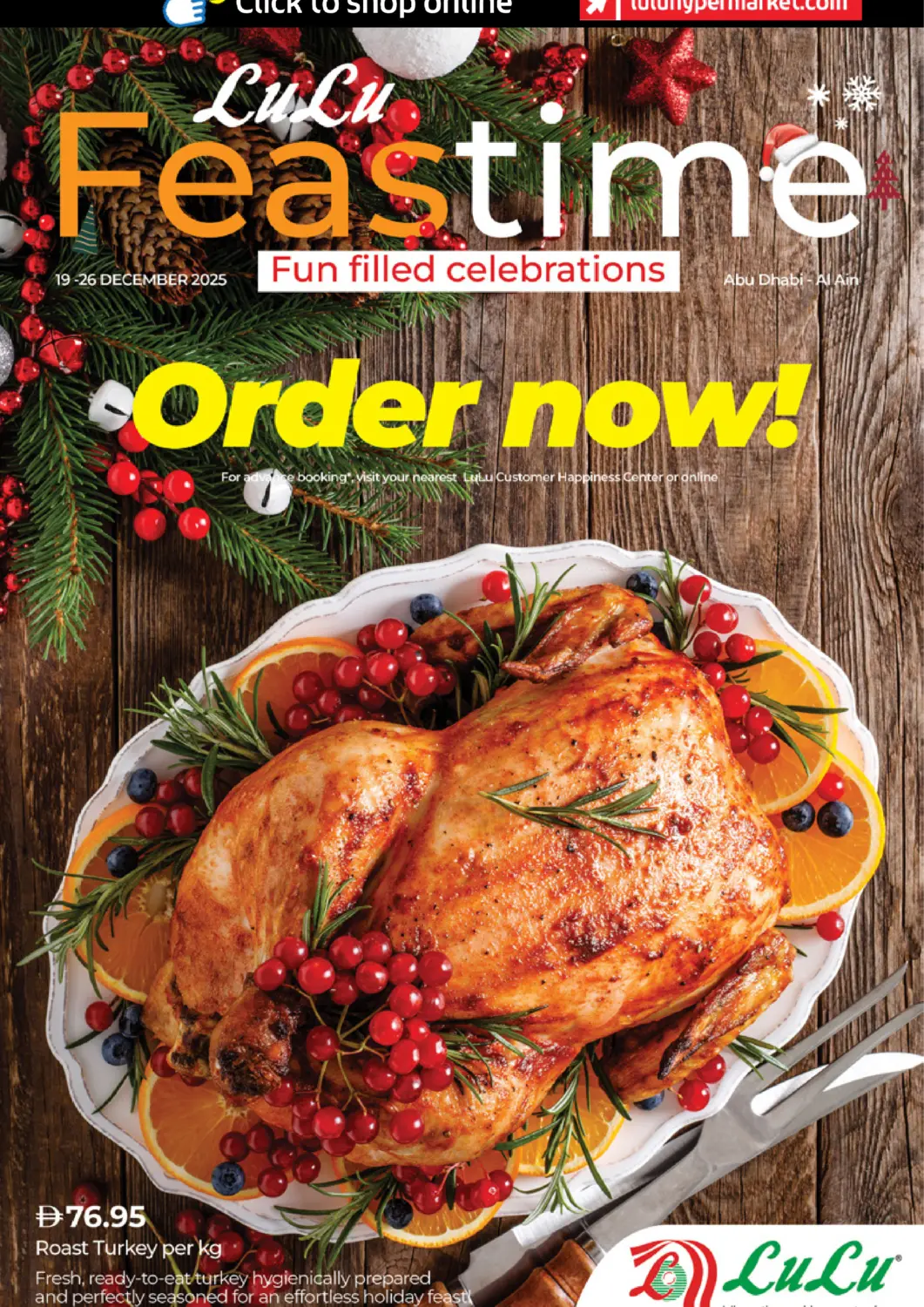 UAE - Abu Dhabi Lulu Hypermarket offers in D4D Online. Feastime. . Till 26th December