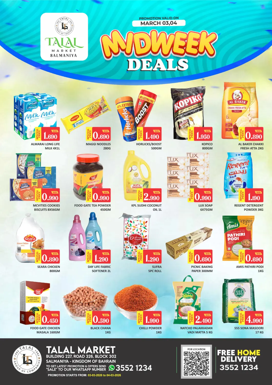 Bahrain Talal Markets offers in D4D Online. Midweek Deals @Salmaniya. . Till 4th March