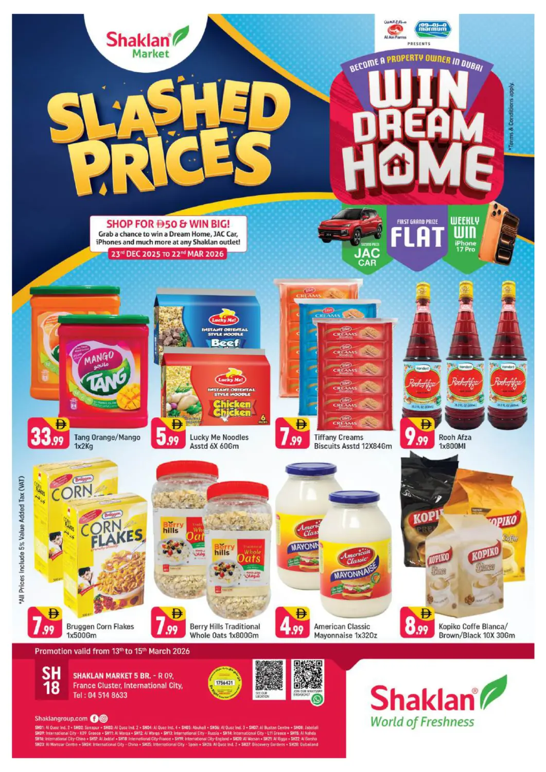 UAE - Dubai Shaklan  offers in D4D Online. R-09,France Cluster IC. . Till 15th March